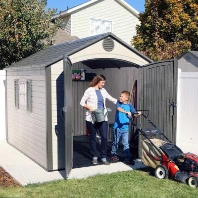 Lifetime 8 ft x 10 ft Outdoor Storage Shed – Weather-Resistant Resin Garden Shed - UniongearworksGarden ShedsuniongearworksUniongearworksUGW-PLU-SEALTAPE-013Lifetime 8 ft x 10 ft Outdoor Storage Shed – Weather-Resistant Resin Garden Shed049174600571
