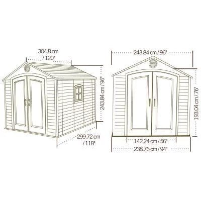 Lifetime 8 ft x 10 ft Outdoor Storage Shed – Weather-Resistant Resin Garden Shed - UniongearworksGarden ShedsuniongearworksUniongearworksUGW-PLU-SEALTAPE-013Lifetime 8 ft x 10 ft Outdoor Storage Shed – Weather-Resistant Resin Garden Shed049174600571